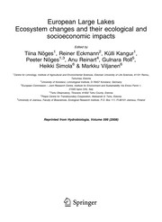 European Large Lakes Ecosystem changes and their ecological and socioeconomic impacts Cover Image