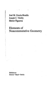 Elements of noncommutative geometry /  Cover Image
