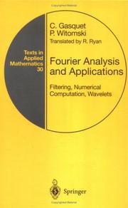 Fourier analysis and applications : filtering, numerical computation, wavelets  Cover Image