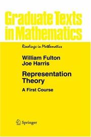 Representation theory :   a first course /  Cover Image