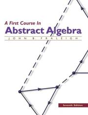 A first course in abstract algebra /  Cover Image