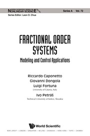 Fractional order systems : modeling and control applications  Cover Image