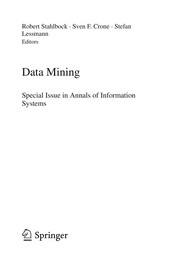 Data Mining Special Issue in Annals of Information Systems  Cover Image