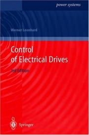 Control of electrical drives /  Cover Image