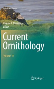 Current Ornithology Volume 17 Cover Image