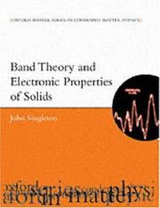 Band theory and electronic properties of solids /  Cover Image