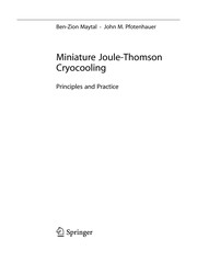 Miniature Joule-Thomson Cryocooling Principles and Practice  Cover Image