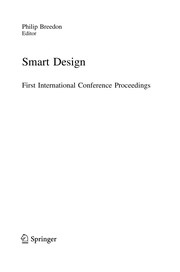 Smart Design First International Conference Proceedings  Cover Image