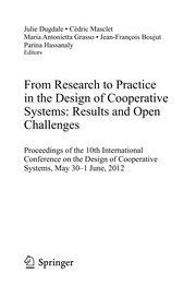 From Research to Practice in the Design of Cooperative Systems: Results and Open Challenges Proceedings of the 10th International Conference on the Design of Cooperative Systems, May 30 - 1 June, 2012  Cover Image