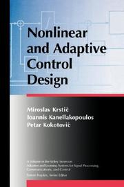 Nonlinear and adaptive control design  Cover Image