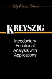Introductory functional analysis with applications /  Cover Image