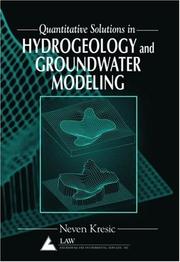 Quantitative solutions in hydrogeology and groundwater modeling /  Cover Image