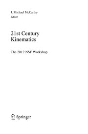 21st Century Kinematics The 2012 NSF Workshop  Cover Image