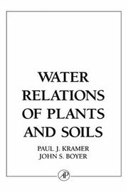 Water relations of plants and solids /  Cover Image