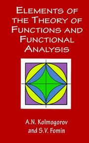 Elements of the theory of functions and functional analysis  Cover Image