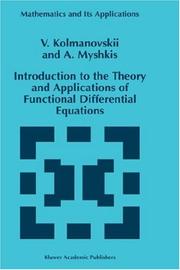 Introduction to the theory and applications of functional differential equations /  Cover Image
