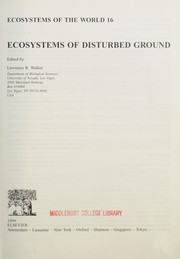 Ecosystems of disturbed ground  Cover Image