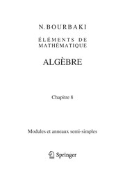 Algèbre Chapitre 8  Cover Image