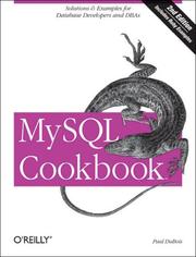 MySQL Cookbook  Cover Image