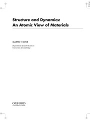 Structure and dynamics :   an atomic view of materials /  Cover Image