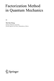 Factorization method in quantum mechanics  Cover Image