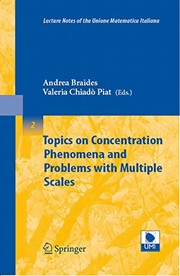 Topics on Concentration Phenomena and Problems with Multiple Scales Cover Image
