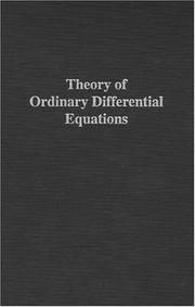 Theory of ordinary differential equations /  Cover Image
