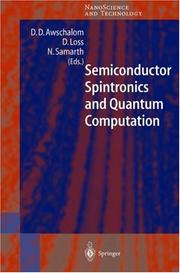 Semiconductor spintronics and quantum computation  Cover Image