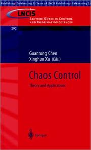 Chaos control : theory and applications  Cover Image
