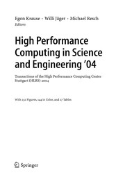 High Performance Computing in Science and Engineering’ 04 Transactions of the High Performance Computing Center Stuttgart (HLRS) 2004  Cover Image