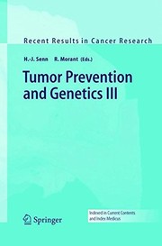 Tumor Prevention and Genetics III Cover Image