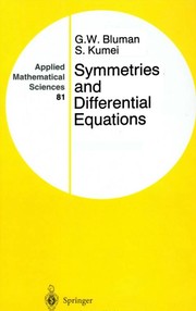 Symmetries and differential equations  Cover Image