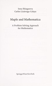 Maple and Mathematica A Problem Solving Approach for Mathematics  Cover Image