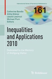 Inequalities and Applications 2010 Dedicated to the Memory of Wolfgang Walter  Cover Image