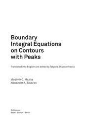 Boundary Integral Equations on Contours with Peaks Cover Image