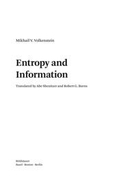 Entropy and Information Cover Image