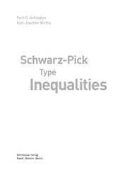 Schwarz-Pick Type Inequalities Cover Image