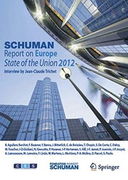 Schuman Report on Europe State of the Union 2012. Cover Image