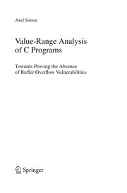 Value-Range Analysis of C Programs Towards Proving the Absence of Buffer Overflow Vulnerabilities  Cover Image