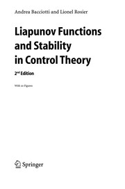 Liapunov functions and stability in control theory  Cover Image