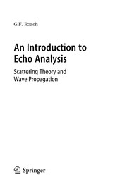 An Introduction to Echo Analysis Scattering Theory and Wave Propagation  Cover Image