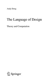 The Language of Design Theory and Computation  Cover Image