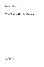 The Finite Simple Groups Cover Image