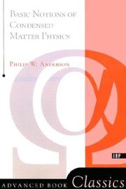 Basic notions of condensed matter physics /  Cover Image