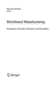 Distributed Manufacturing Paradigm, Concepts, Solutions and Examples  Cover Image