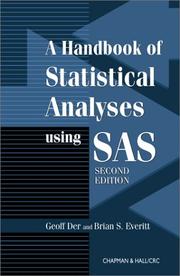 A handbook of statistical analysis using SAS /  Cover Image