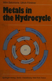 Metals in the hydrocycle /  Cover Image