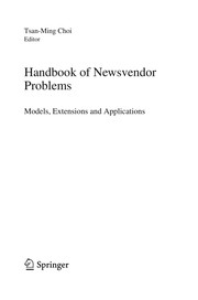 Handbook of Newsvendor Problems Models, Extensions and Applications  Cover Image