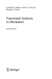 Functional Analysis in Mechanics Cover Image