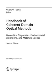 Handbook of Coherent-Domain Optical Methods Biomedical Diagnostics, Environmental Monitoring, and Materials Science  Cover Image